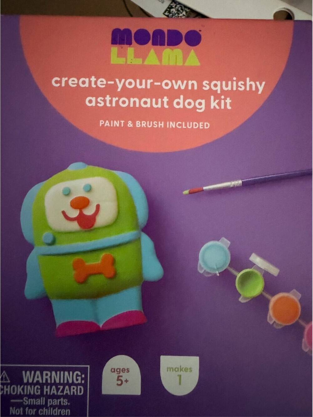 Mondo Llama Create Your Own Squishy Astronaut Dog Kit DIY Paint Set